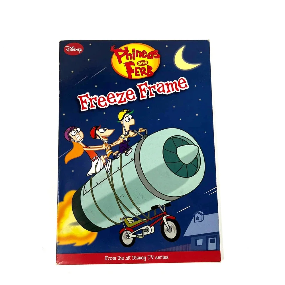 Phineas Ferb Disney XD Lot 3 Illustrated Chapter Books Off Map Freeze Frame Mars